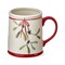 Kisses Under The Mistletoe Ceramic Mug 18oz Christmas Drinkware Red Dishwasher Safe For Hot Beverages Tea Coco Coffee